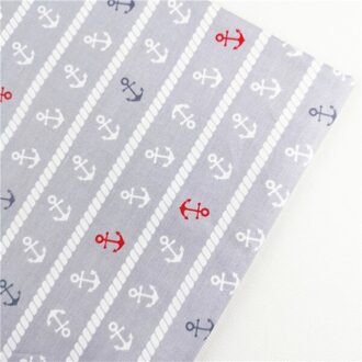DIY Patchwork Quilten Tissue Handwerk Doek Naaien Baby Sheet Jurk Thuis Textiel Grijs Uil anker Katoen Stof 2 / 160x50 cm