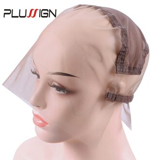 Diy Pruik Cap Lijmloze Full Lace Pruik Cap Met Oor Tot Oor Stretch En Verstelbare Bandjes Full Lace Cap Huid kleur Voor Pruik Maken