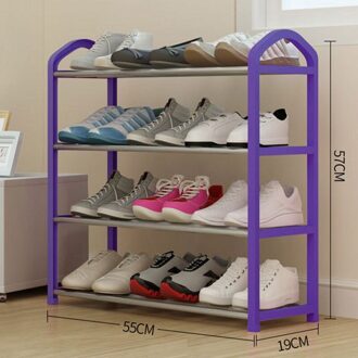 Diy Schoenen Opslag Plank Schoenenrek Aluminium Metalen Staande Schoenenrek Thuis Organisator Accessoires Schoenenrek 3/4 Tiers Schoenenrek A7
