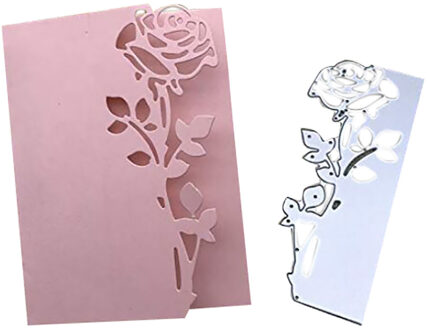 Diy Scrapbooking Rose Bladeren Grens Metalen Stansmessen Stencils Gestanst Voor Diy Scrapbooking Album Papier Card Embossing