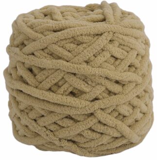 Diy Sjaal Trui Handdoek Dikke Garen 95G 7Mm Diameter Breien Chunky Badstof Garen Bal Kaki Kleur