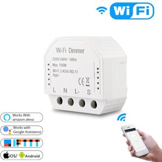 Diy Smart Wifi Light Led Dimmer Schakelaar Smart Home Smart Leven/Tuya App Afstandsbediening 1/2 Manier Schakelaar Werk met Alexa Google Thuis 1stk