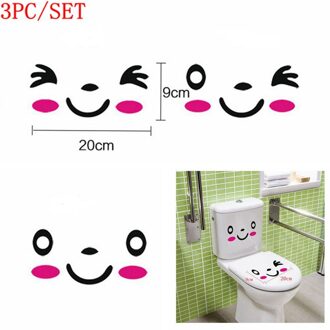 DIY Smile Gezicht Mural Stikers Toilet Seat Sticker Badkamer Decal Vinyl Mural Home Decor Grappige Patroon Sticker Voor badkamer