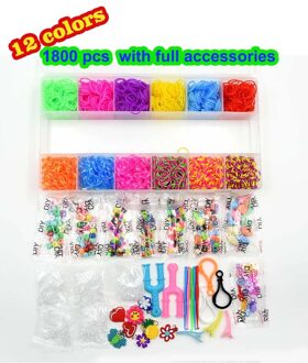 Diy Speelgoed Rubber Loom Bands Box Set Kid Armband Siliconen Elastiekjes Elastische Weave Loom Bands Kinderen Arts Ambachten Speelgoed Oranje