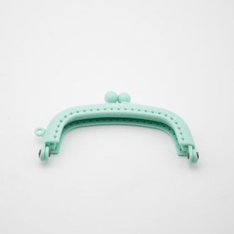 Diy Tas Handvat Snoep Kleur Plastic Portemonnee Arc Sluiting Lock Handtas Frame 8.5Cm Bag Onderdelen & Accessoires Met naald Draad Gat groen