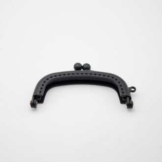 Diy Tas Handvat Snoep Kleur Plastic Portemonnee Arc Sluiting Lock Handtas Frame 8.5Cm Bag Onderdelen & Accessoires Met naald Draad Gat zwart