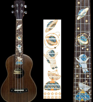 DIY Ukelele Stickers Cute Inlay Decals Fretboard Sticker For Ukulele Accessories