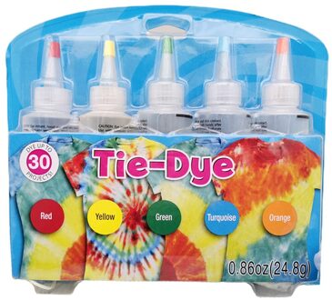 Diy Veilig Kleurstoffen Verf En Familie Plezier 5 Kleuren/Set Een-Stap Stof Textiel Een Stap veilig Kleurstoffen Vloeibare Kleurstof Tie-Dye Kit # S