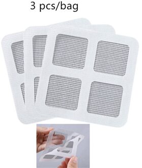 Diy Venster Screen Anti Mosquito Fijne Mesh 2 Meter Zwart Wit Klittenband Stok Open Vrij Insect-Proof Fly-proof Deur Gordijn Netto Repair sticker 3stk