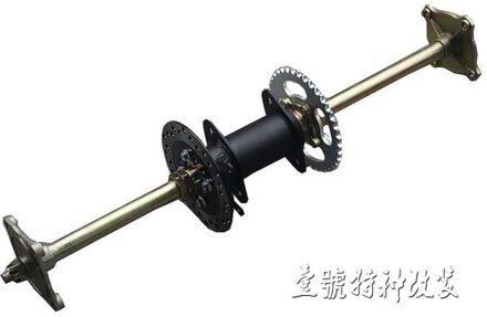 Diy Vier Wiel Go Kart Karting Atv Utv Buggy Remschijf Rotor Tandwiel 61Cm Achteras Met Wiel Hub flens