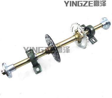 Diy Vier Wiel Go Kart Karting Atv Utv Buggy Transmissie 71 Cm Achteras Met Remschijf Rotor En Tandwiel