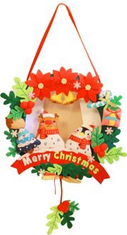 Diy Vilt Kerst Krans Set Diy Kerst Ornamenten Voor Kinderen, Xmas ,