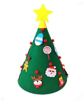 Diy Vilt Kerstboom Decoratie Hanger Party Bedels Voor Kids Kinderen Vilt Kerstman Diy Xmas Home Familie decor 1