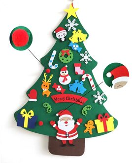 Diy Vilt Kerstboom Decoratie Hanger Party Bedels Voor Kids Kinderen Vilt Kerstman Diy Xmas Home Familie decor 3