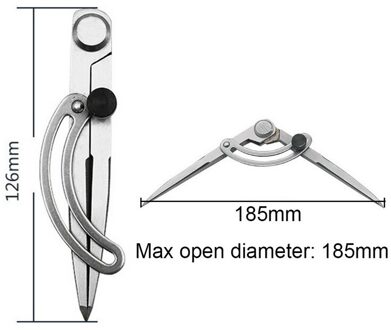 Diy Vleugel Divider Lederen Craft Roterende Scratch Leathercraft Meubels Kompassen Diy Naaien Handgemaakte Gereedschap 126mm