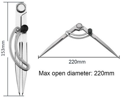 Diy Vleugel Divider Lederen Craft Roterende Scratch Leathercraft Meubels Kompassen Diy Naaien Handgemaakte Gereedschap 153mm