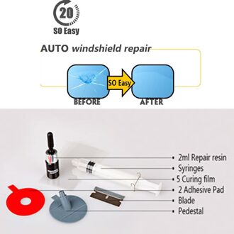 DIY Voorruit Reparatie Hars Kits Autoruit Reparatie Tool Glas Kras Voorruit Crack Herstellen Venster Auto glas reparatie kit 6 in 1 reeks