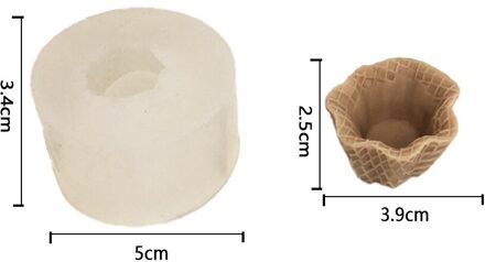 Diy Wafel Cup Geurkaars Decoratie Silicone Mold Cake Torus Wafel Kegel Biscuit Bakken Mold Resin Mold Cake Decorating groot