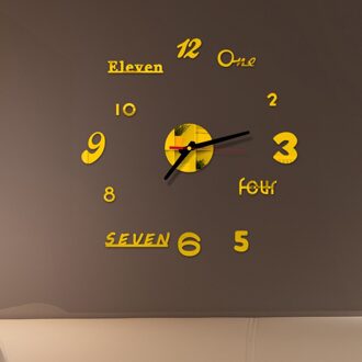Diy Wandklok 3d Spiegel Oppervlak Sticker Home Office Decor Klok Stickers Oversize Wandklok Huis Brief Home Decor instock