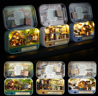 DIY Wooden House Miniaturas with Furniture DIY Miniature House Dollhouse Toys for Children Birthday and Christmas Gift v4