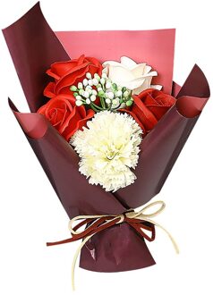 Diy Zeep Bloem Valentijnsdag Rose Doos Wedding Bouquet Home Festival Sztuczne Kwiaty Zeep Rose Bloem Flores rood