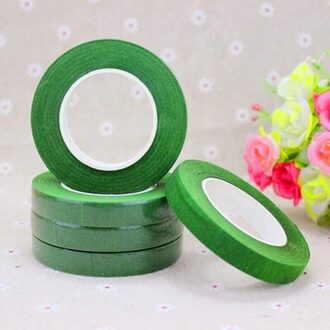 Diy Zelfklevende 2 Rolls 30M Groen Papier Tape Enten Film Bloemen Stem Voor Garland Kransen Craft Kunstmatige zijde Bloem
