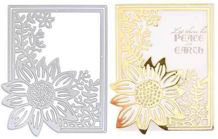 Diyarts Bloem Frame Metalen Stansmessen Achtergrond Craft Stencil Templates Voor Diy Scrapbooking Album Embossing Papieren Kaart