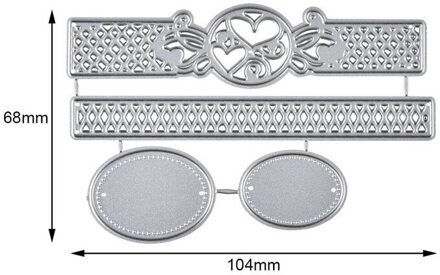 Diyarts Oval Frame Sterft Rechthoek Grens Metalen Stansmessen Scrapbooking Voor Craft Card Making Diy Embossing Stencil