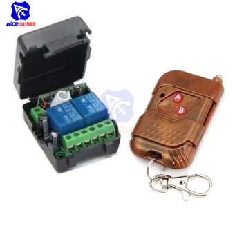 diymore DC 12V Dual Channel Relay wireless RF Remote Control Switch Transceiver Module with 315MHz Remote Control
