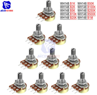 diymore Potentiometer Resistance 1K 2K 5K 10K 20K 50K 100K 250K 500K 1M Ohm 3Pin Linear Taper Rotary Potentiometer for Arduino