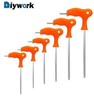 Diywork Allen Inbussleutel T Handvat Inner Inbussleutel 2.5Mm 3Mm 4Mm 5Mm 6Mm 8Mm High-Carbon Staal Handje Spanner