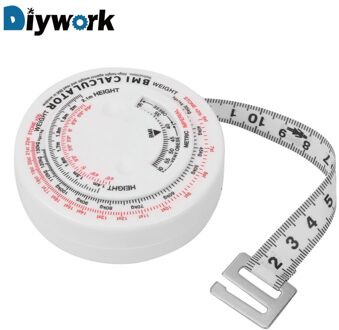 Diywork Intrekbare Tape Tape Maatregelen Gereedschap Bmi Body Mass Index Voor Dieet Gewichtsverlies Meten Rekenmachine 150 Cm