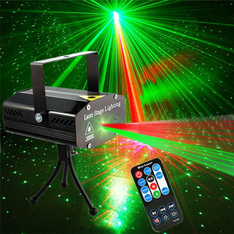 DJ Disco Stage Laser Light Projector Strobe Party Lights Stage Lighting with Remote Control for Disco Party Club KTV Christmas