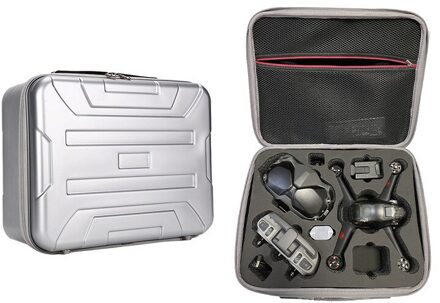 Dji Fpv Hardshell Handheld Opbergtas Waterdichte Beschermende Box Draagtas Voor Dji Fpv Handtas Draagtas zilver