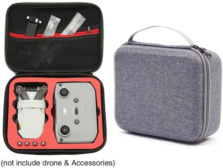 Dji Mavic Mini 2 Tas Draagbare Mini Draagtas Handtas Koffer Schouder Doos Voor Dji Mavic Mini 2 Case Drone accessoires grijs-rood Inner