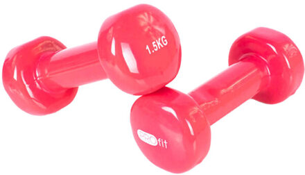Dk 4102 1,5kg vinyl dumbbell (set van 2) Roze - One size