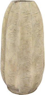 DK Design Bloemenvaas Casablanca - zand look - beige - 24 x 48 cm - golvende vormen