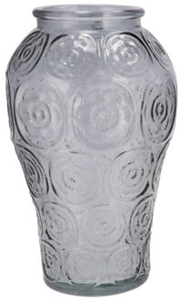 DK Design Bloemenvaas Circle - boeket vaas - glas - lichtgrijs - 15 x 25 cm