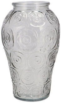 DK Design Bloemenvaas Circle - boeket vaas - glas - transparant - 15 x 25 cm