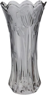 DK Design Bloemenvaas Delight - boeket vaas - glas - lichtgrijs - 15 x 30 cm