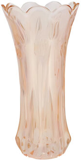 DK Design Bloemenvaas Delight - boeket vaas - glas - pastel oranje - 15 x 30 cm