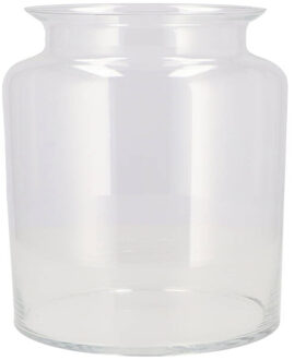 DK Design Bloemenvaas melkbus fles model Milky - transparant glas - D19 x H19 cm