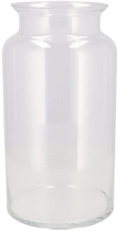 DK Design Bloemenvaas melkbus fles model Milky - transparant glas - D19 x H25 cm
