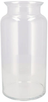 DK Design Bloemenvaas melkbus fles model Milky - transparant glas - D19 x H30 cm