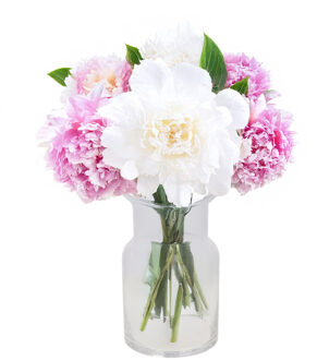 DK Design Bloemenvaas melkbus fles model Milky - transparant glas - D19 x H40 cm