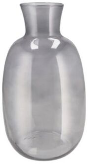 DK Design Bloemenvaas Mira - fles vaas - smoke glas - D21 x H37 cm Grijs