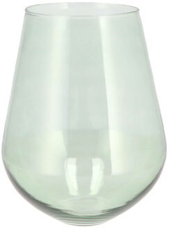 DK Design Bloemenvaas Mira - vaas druppel vorm model - groen glas - D20 x H22 cm