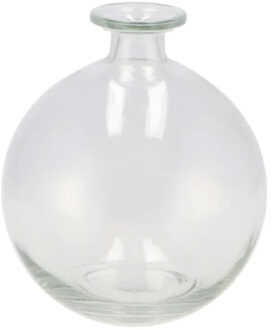 DK Design Bloemenvaas rond model - helder gekleurd glas - transparant - D13 x H15 cm