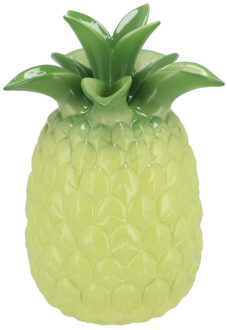 DK Design Bloemenvaas Tropical Pineapple - ananas vaas - groen - D14 x H18 cm