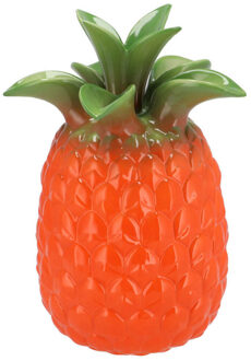 DK Design Bloemenvaas Tropical Pineapple - ananas vaas - oranje - D14 x H18 cm